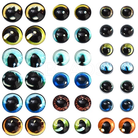 60Pcs 3 Styles Craft Glass Doll Eyes DOLL-YW0001-01-1