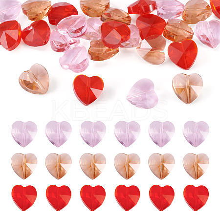 30Pcs 3 Colors Transparent Glass Beads GLAA-TA0003-59-1