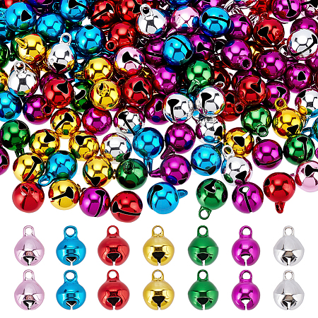 200Pcs Iron Round Bell Charms IFIN-ME0001-30-1