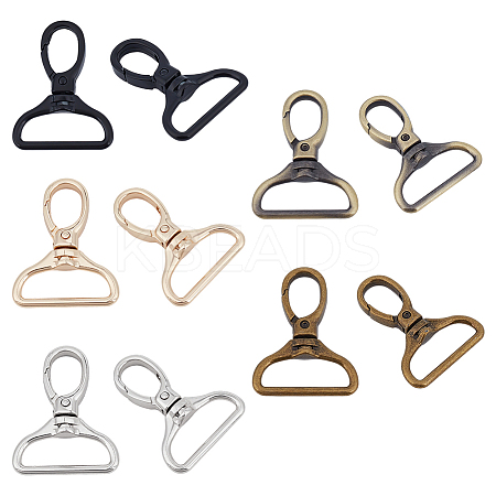 10Pcs 5 Colors Zinc Alloy Swivel Clasps FIND-ME0002-66-1
