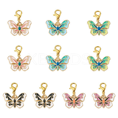 Alloy Enamel Pendant Decorations HJEW-TAC0042-1