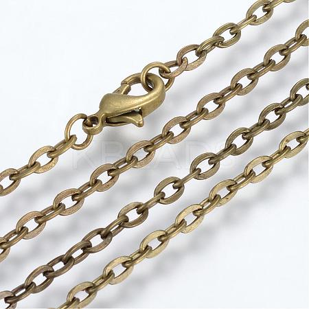 Iron Cable Chains Necklace Making MAK-R013-45cm-AB-1