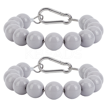 2Pcs Acrylic & Resin Flagpole Fastening Bead Rope Safety Ring AJEW-AN0007-39-1
