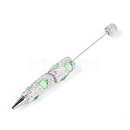 Resin & Polymer Clay Pave Rhinestone Ball-Point Pen AJEW-T013-04M-1-1