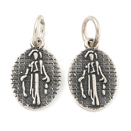 925 Thai Sterling Silver Religious Medal Pendants STER-NH0001-68AS-1