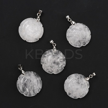 Natural Quartz Crystal Pendants G-I319-02P-09-1