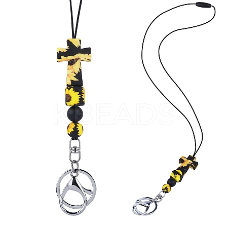 2Pcs Silicone Name Card Holder Strap NJEW-SW00043-02-1