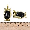 Natural Obsidian Pendant KK-F887-02G-17-3