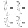120Pcs 4 Size 304 Stainless Steel Pendants STAS-UN0021-85P-3