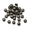 Plating Opaque Acrylic Beads OACR-R005-03B-1
