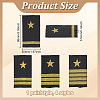 4 Pairs 4 Styles Polyester Public Security Star Epaulettes DIY-BC0015-73-2