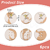 6Pcs Porcelain Buttons BUTT-OC0001-59A-2