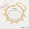 Brass Flower Charm Anklets AN0339-2-1