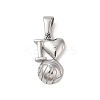 Non-Tarnish 304 Stainless Steel Pendants STAS-R232-04P-1