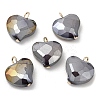 Imitation Jade Glass Pendants KK-Q777-01G-05-3
