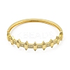 Brass Micro Pave Clear Cubic Zirconia Hinged Bangles for Women BJEW-S168-05G-3