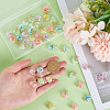 50Pcs 5 Colors Glow in the Dark Luminous Glass Pendants GLAA-SC0001-79-3