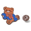 Bear with Bowknot Enamel Pins JEWB-Q036-02G-3