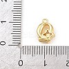 Brass Micro Pave Clear Cubic Zirconia Charms KK-Z151-18G-Q-3