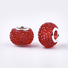 Resin Rhinestone European Beads RPDL-T002-03F-2