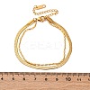 304 Stainless Steel Multi-strand Bracelet BJEW-I304-02G-4