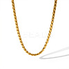 304 Stainless Steel Cuban Link Chain Bracelets & Necklaces Sets for Women FI8814-1-4
