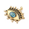 Rack Plating Brass Cubic Zirconia Pendants KK-G504-19G-02-2
