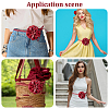 PU Leather Flower Knot Tie Waist Belts AJEW-GF0014-11B-5