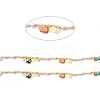 Handmade Eco-friendly Brass Enamel Moon with Evil Eye & Heart Charms Chain CHC-E025-25G-1-3
