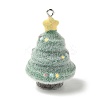 Christmas Flocky Opaque Resin Pendants LS-FIND-A058-01B-3