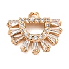 Brass Micro Pave Clear Cubic Zirconia Pendants LS-ZIRC-U003-01G-07-1