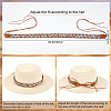 Imitation Leather Braided Southwestern Cowboy Hat Belt DIY-WH0449-03-2