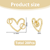 20Pcs Brass Pendants PALLOY-HS00023-2
