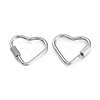 Non-Tarnish 304 Stainless Steel Screw Carabiner Lock Charms STAS-K192-03P-2