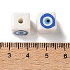 White Base Blue Evil Eye Hand Painted Ceramic Porcelain Beads PR-CBA3F2D-04B-3