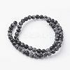 Natural Snowflake Obsidian Bead Strands G-G735-72-6mm-2
