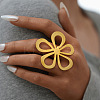 304 Stainless Steel Cuff Rings for Women RJEW-F193-05G-1