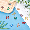12Pcs 6 Colors Golden Brass Pendants KK-CA0001-72-4