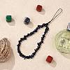 Natural Obsidian Chips Cell Phone Lanyard Wrist Strap HJEW-SW00018-04-3