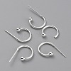 Brass C-shaped Hoop Circle Ball Stud Earrings KK-O131-07S-1