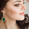 4 Pairs 4 Colors Glass Teardrop Dangle Earrings EJEW-AN0003-95-5