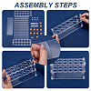 Acrylic Multi-Use Colorimetrical Cylinder Tube Display Racks DIY-OC0013-10B-4
