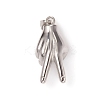 Non-Tarnish 304 Stainless Steel Gesture ASL Pendants STAS-I132-05P-1