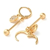 Rhinestone Heart Leverback Earrings EJEW-K256-18A-KCG-2