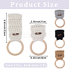 4Pcs 4 Colors Bohemian Cotton Thread Weave Towel Rack AJEW-CN0004-63-2