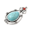 Tibetan Style Alloy & Acrylic Pendants FIND-B058-04AS-02-2