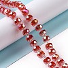 Transparent Electroplate Glass Beads Strands GLAA-E036-01D-2