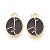 Alloy and Enamel Pendants PALLOY-T093-11A-G-1