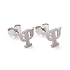 Non-Tarnish 304 Stainless Steel Greek Letter Psi Stud Earrings LS-EJEW-G318-04P-1