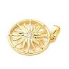 Brass Micro Pave Cubic Zirconia Pendants KK-F914-02B-G-2